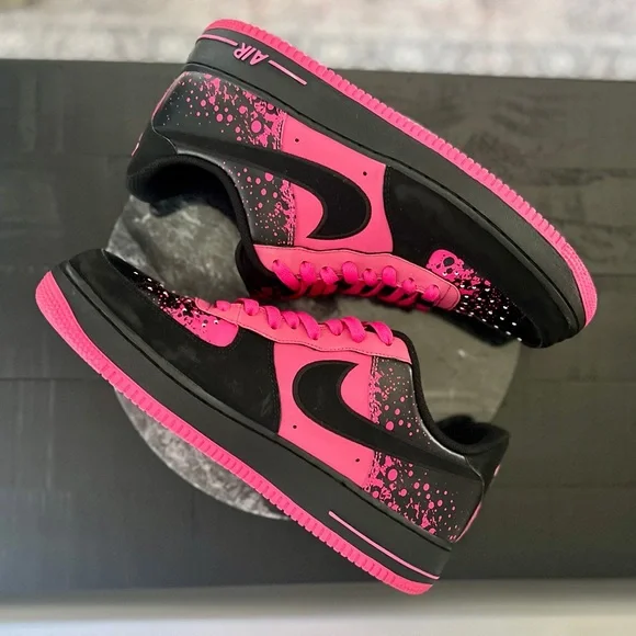 RARE Nike Air Force 1 Low Men’s 11 Pink Splatter 488298-616 - Picture 1 of 8